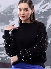 Kotty Women Embroidered Pullover with Embellished Detail
