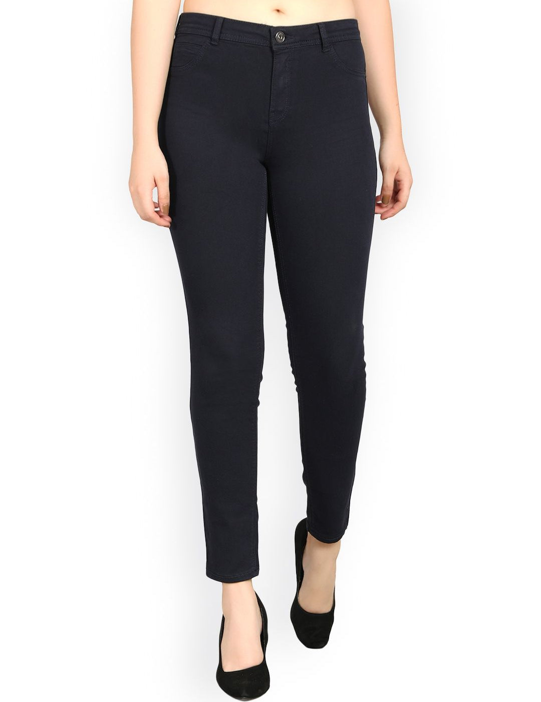 Kotty Women Black Skinny Fit High-Rise Clean Look Jeans