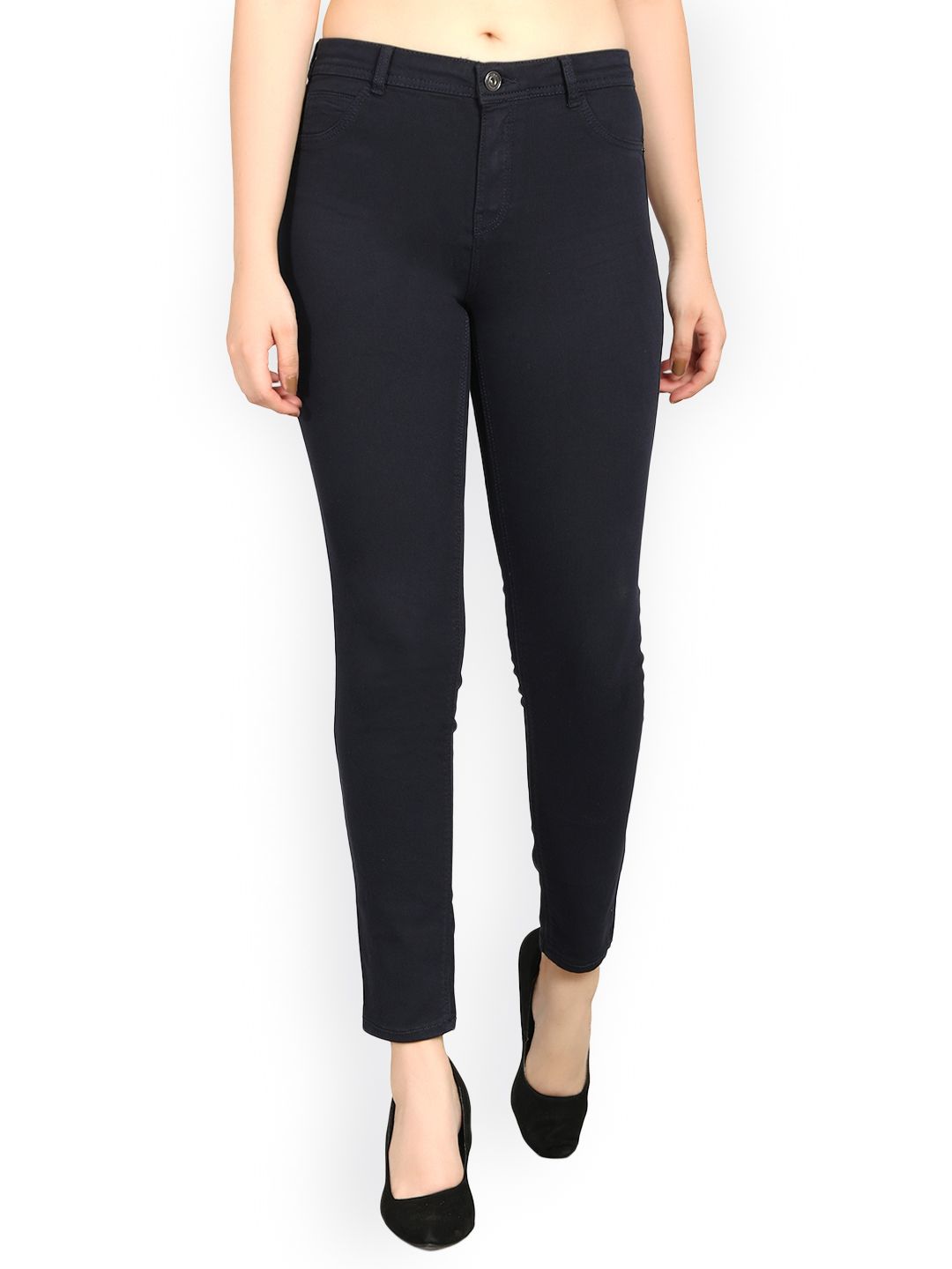 Kotty Women Black Skinny Fit High-Rise Clean Look Jeans