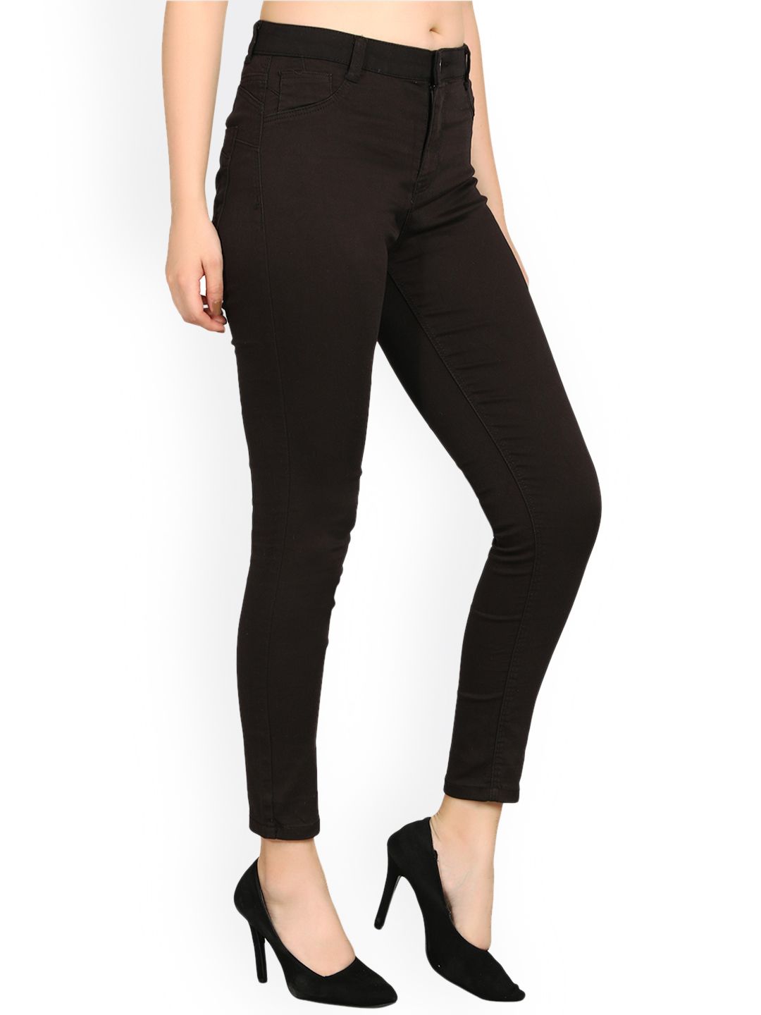 Kotty Women Black Skinny Fit High-Rise Clean Look Jeans