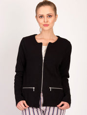 Kotty Women Black Solid Tailored Jacket