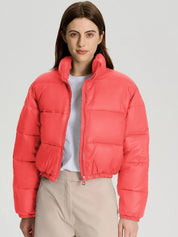 Kotty Mock Collar Crop Puffer Jacket