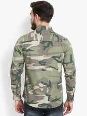 Kotty Men Khaki Printed Lightweight Tailored Jacket