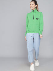 Kotty Women Green Neck Sweatshirt