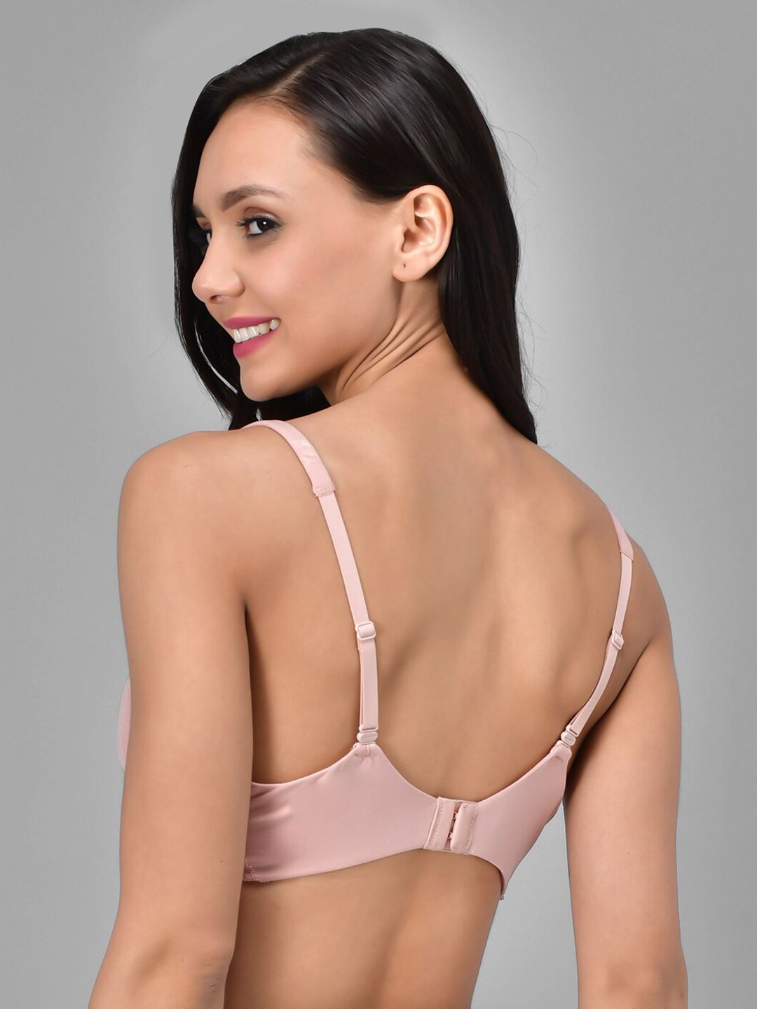 Kotty Rose Pink Solid Lightly Padded Under-Wired T-Shirt Bra KTTWOMENSBRA03