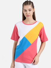 Kotty Women Pack Of 2 Colourblocked Round Neck T-shirts
