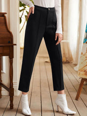 KOTTY BIZwear Women Relaxed High-Rise Easy Wash Pleated Trousers