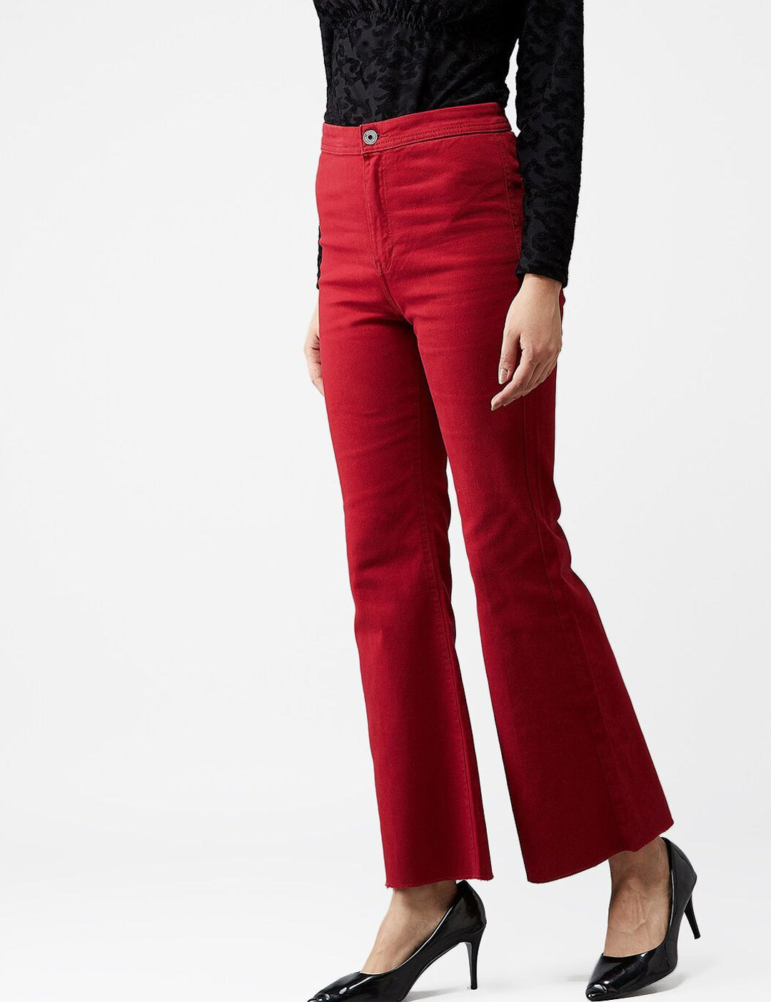 Kotty Women Maroon Skinny Fit Jeans