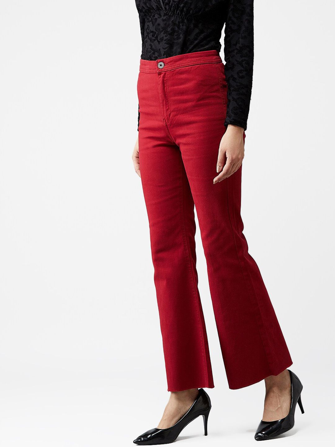 Kotty Women Maroon Skinny Fit Jeans