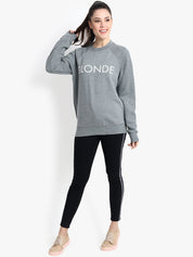 Kotty Women Grey Printed Sweatshirt