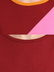 Kotty Women Set Of 2 Colourblocked Round Neck T-shirts