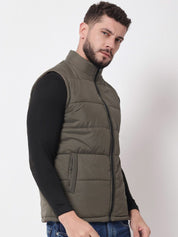 Kotty Men Olive Green Outdoor Puffer Jacket