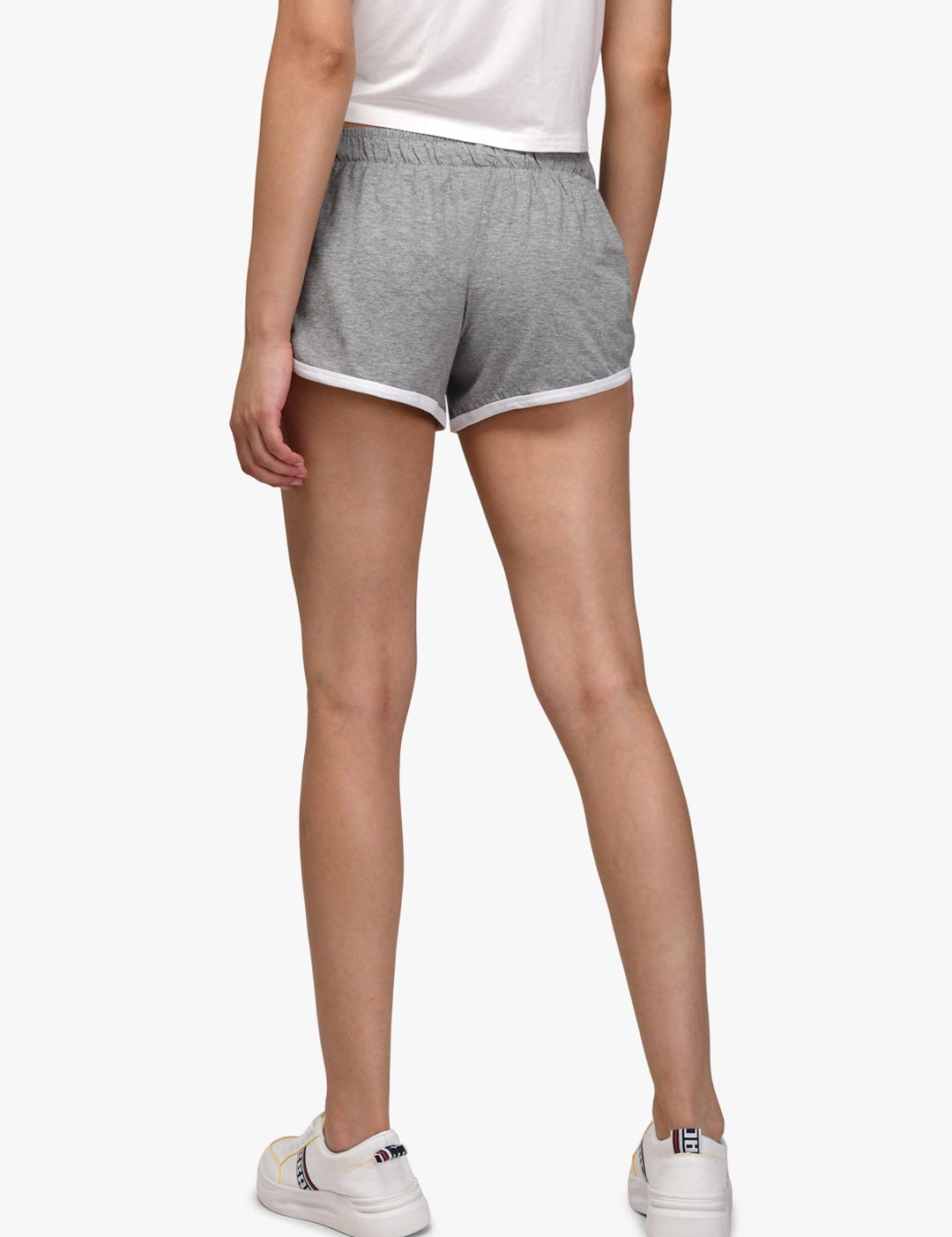 Kotty Women Grey Solid Regular Fit Hot Pants