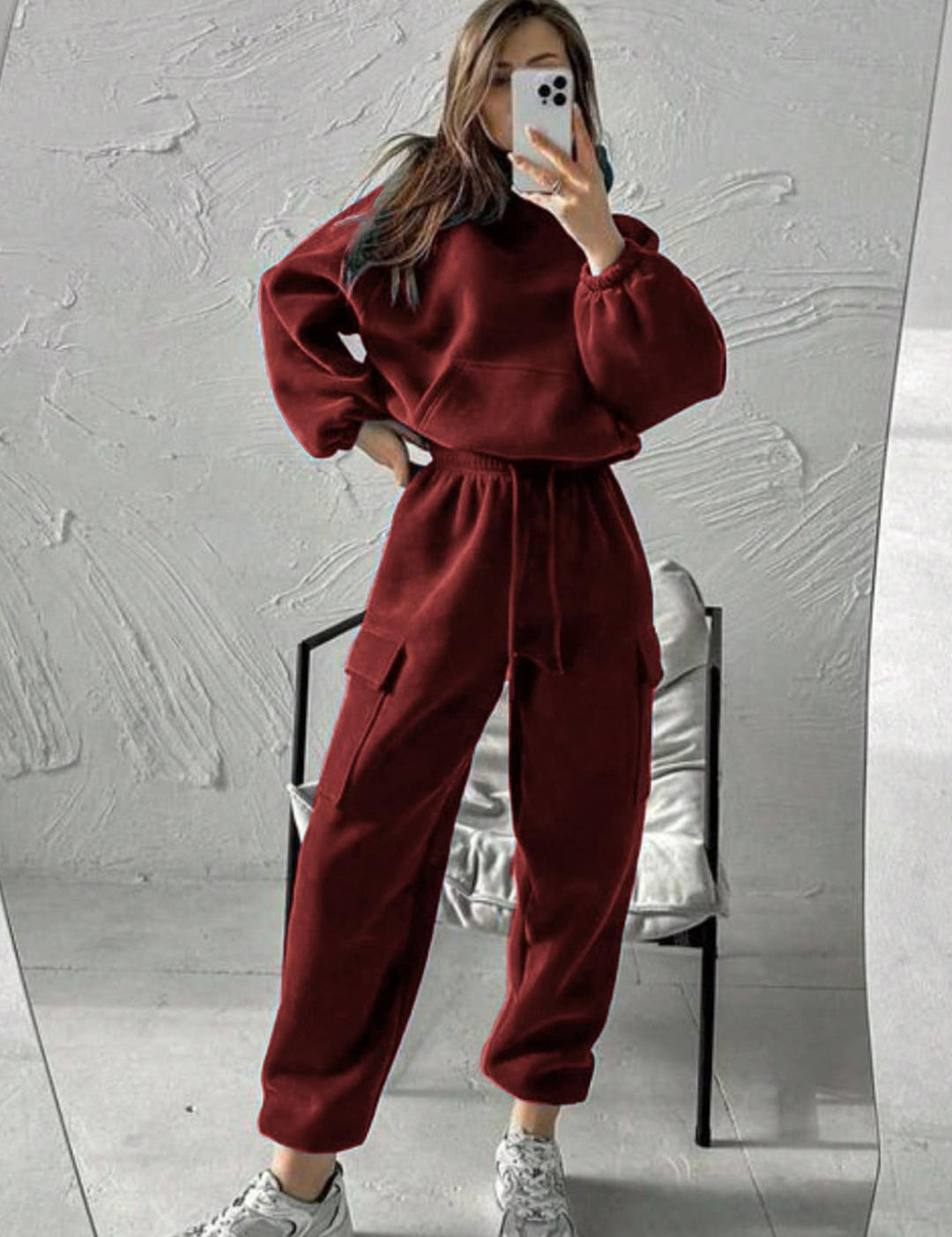 Kotty Hooded Mid Rise Sweatshirt With Joggers