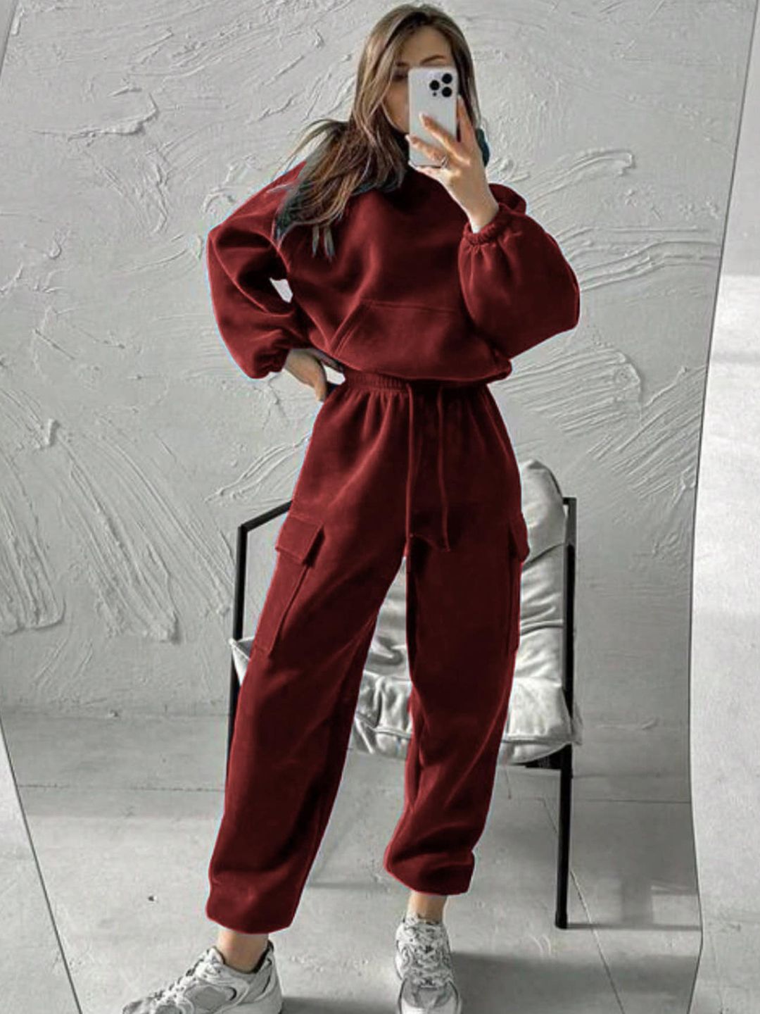 Kotty Hooded Mid Rise Sweatshirt With Joggers