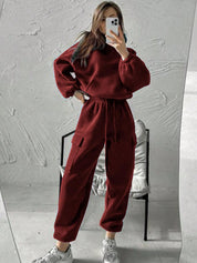 Kotty Hooded Mid Rise Sweatshirt With Joggers