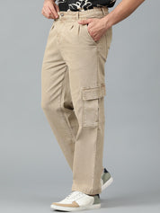 Kotty Men Low-Rise Stretchable Cargo Jeans