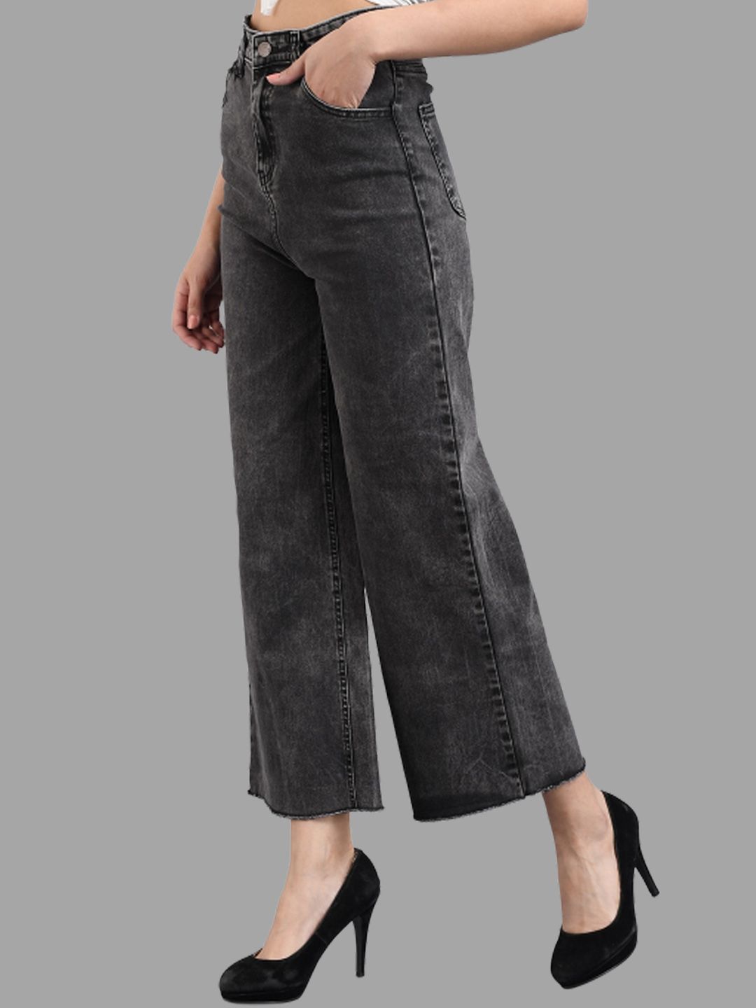 Kotty Women Pack Of 2 Cotton Jean Flared High-Rise Stretchable Jeans