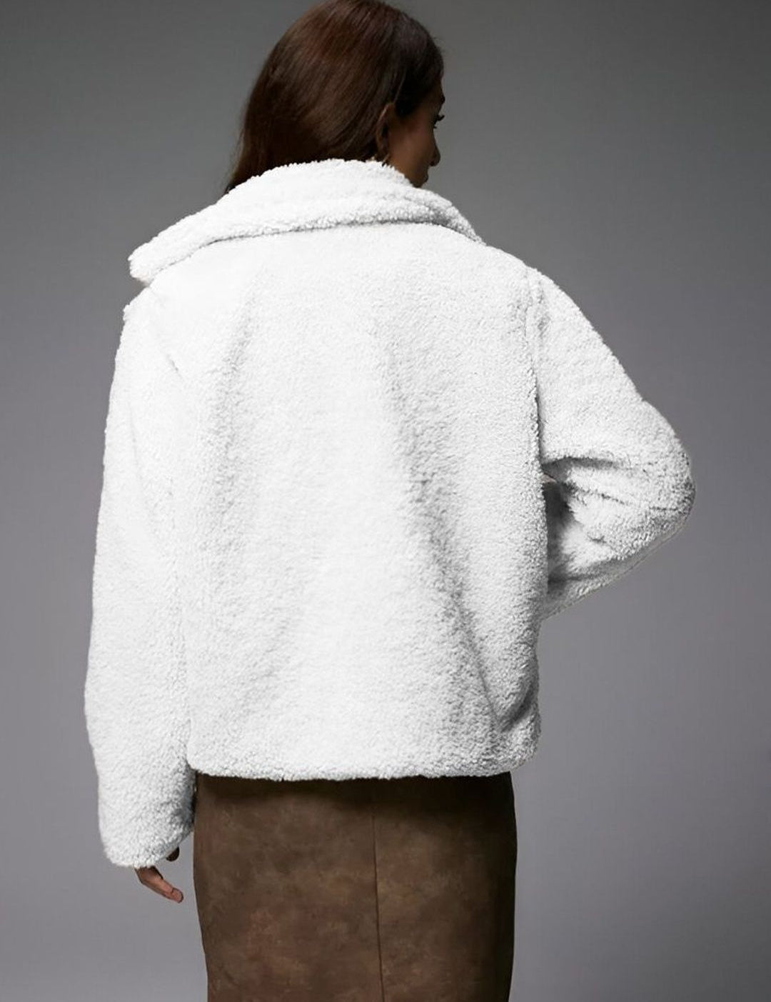 Kotty Women Lapel Collar Self Design Open Front Jacket