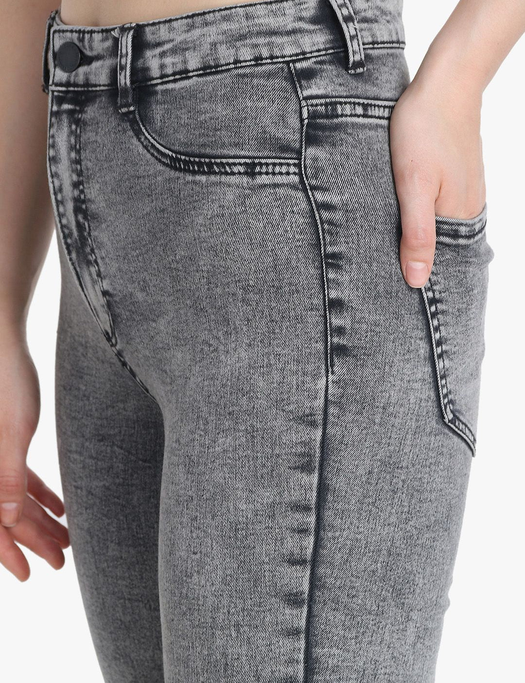 Kotty Women Charcoal Grey Skinny Fit High-Rise Clean Look Jeans