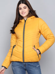 Kotty Women Yellow Outdoor Puffer Jacket