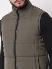 Kotty Men Olive Green Outdoor Puffer Jacket