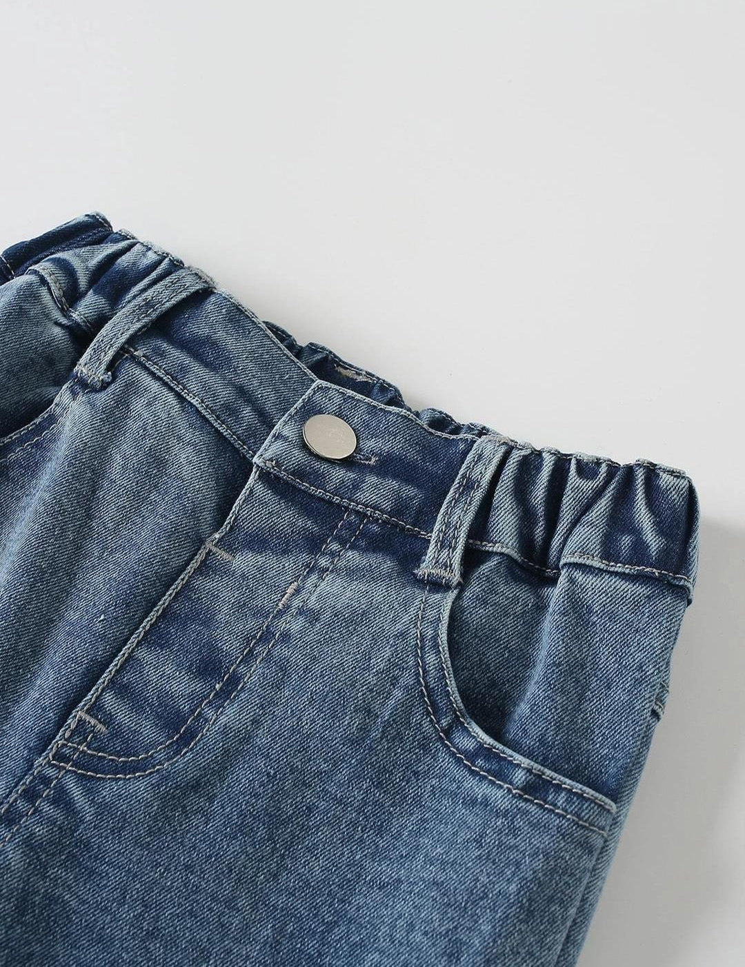 Kotty Girls Jean Blue  Mid-Rise Clean Look Stretchable Cropped Jeans