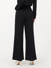 KOTTY BIZwear Basics Women Relaxed Straight Leg Straight Fit High-Rise Easy Wash Pleated Trousers