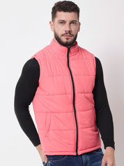 Kotty Men Pink Outdoor Puffer Jacket