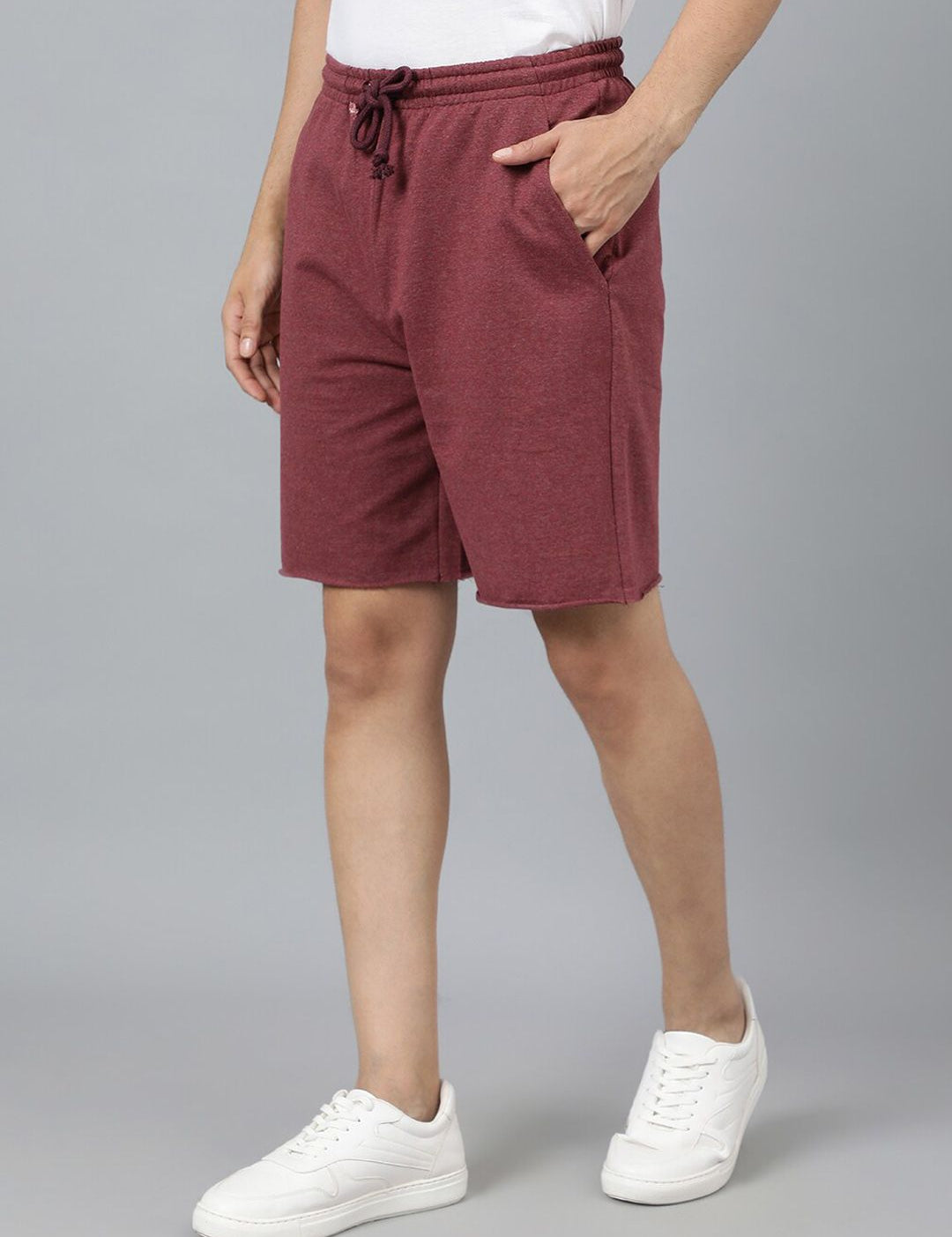 Kotty Men Maroon Mid-Rise Regular Shorts