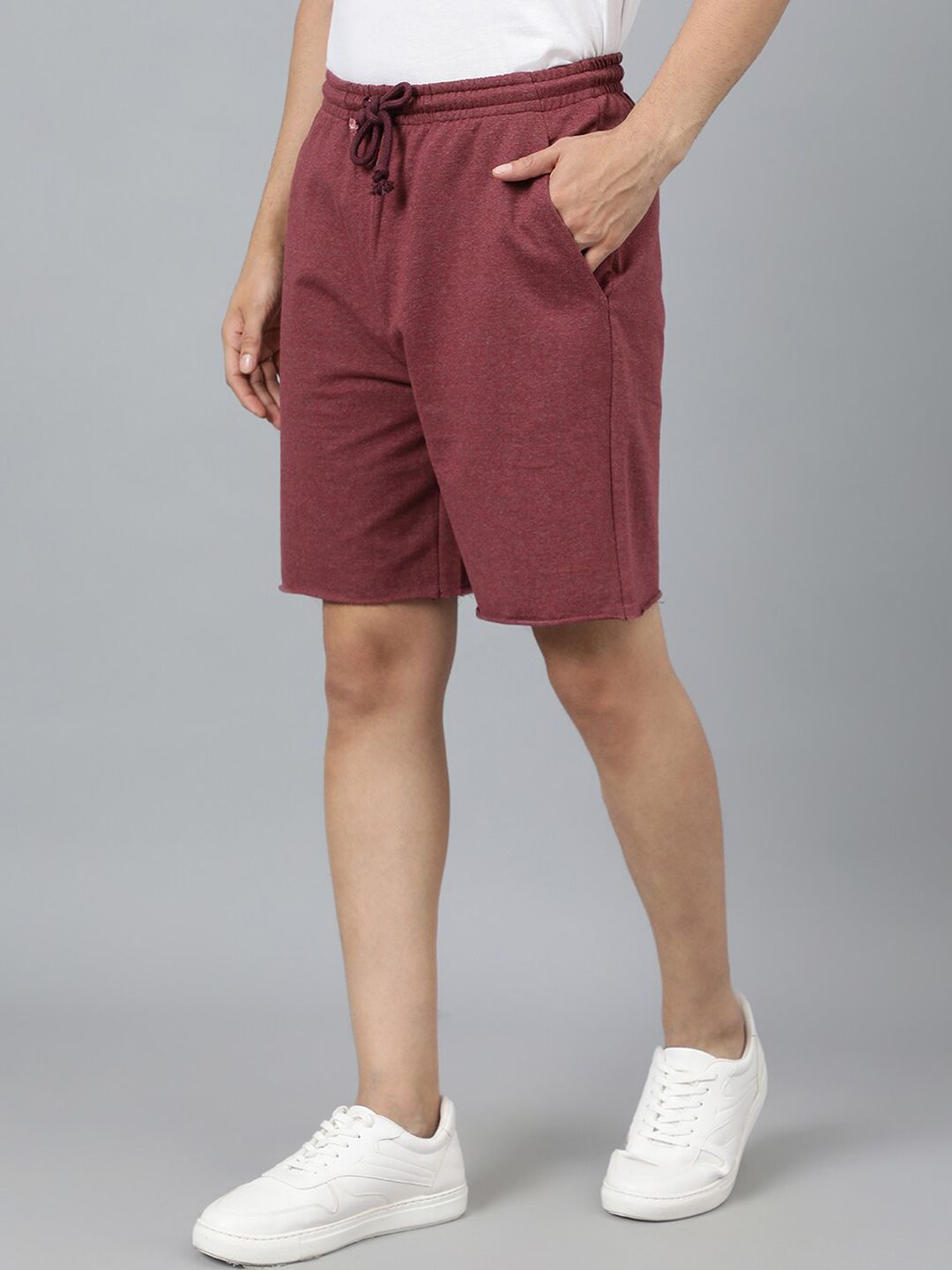 Kotty Men Maroon Mid-Rise Regular Shorts