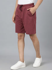 Kotty Men Maroon Mid-Rise Regular Shorts