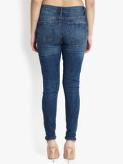 Kotty Women Blue Skinny Fit Mid-Rise Mildly Distressed Jeans