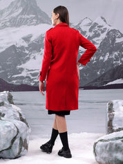 Kotty Women Notched Lapel Single-Breasted Overcoat
