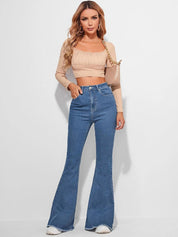 Kotty Women Bootilicious Bootcut High-Rise Stretchable Cotton Jeans