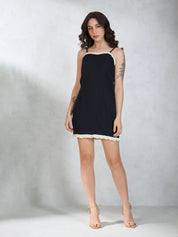 Kotty Shoulder Straps Cotton Sheath Mini Dress