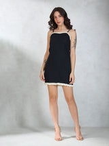 Kotty Shoulder Straps Cotton Sheath Mini Dress