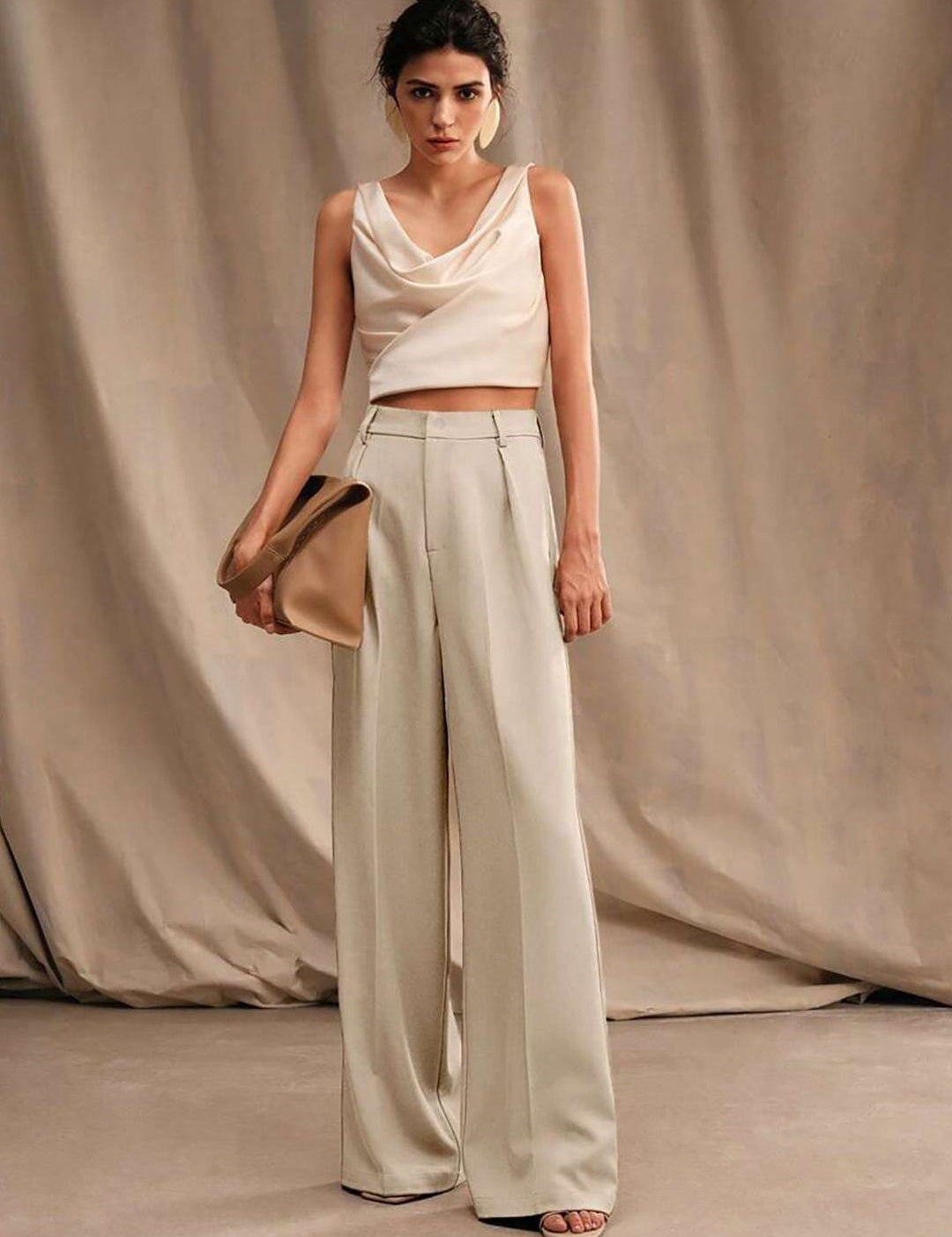 Kotty Women Relaxed Loose Fit High-Rise Formal Trousers