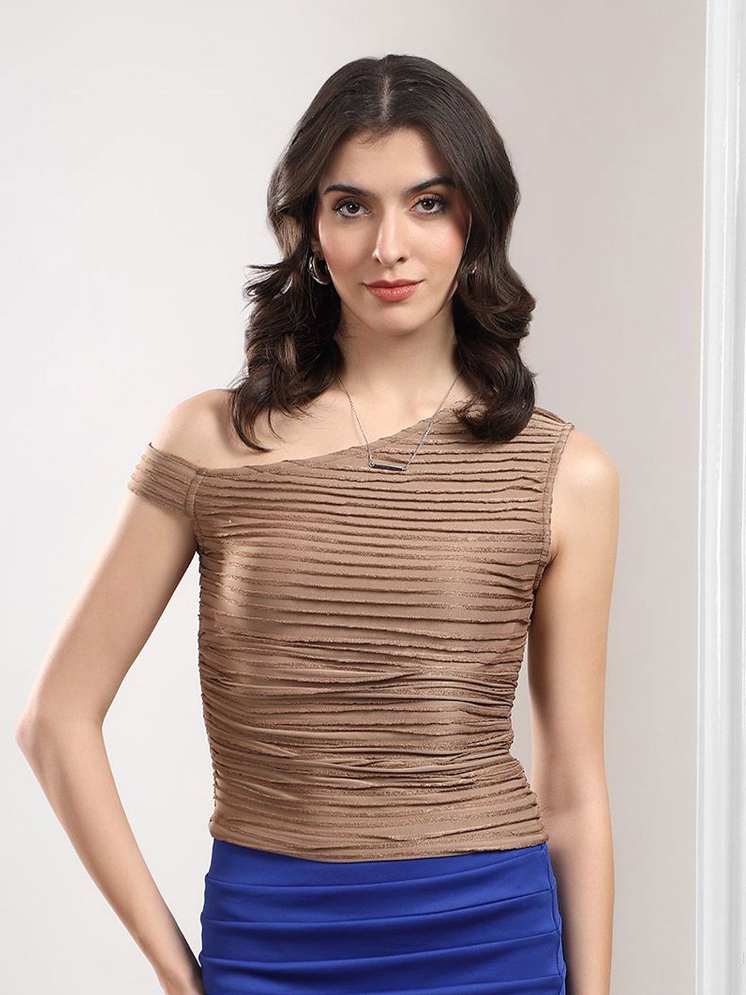 Kotty Women One Shoulder Textured Top