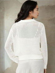 Kotty Women Open Knit Crop Cardigan