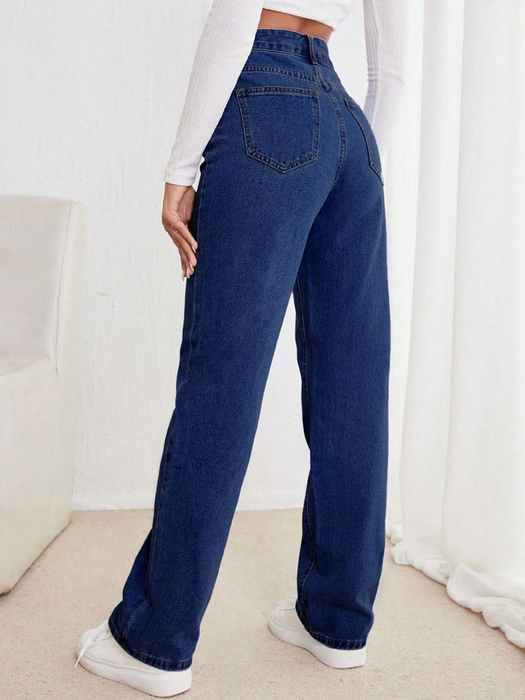 Kotty Women Jean Straight Fit High-Rise Stretchable Jeans