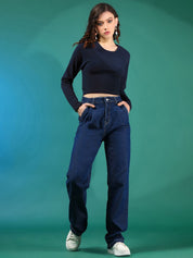 Kotty Women Solid Round Neck Top