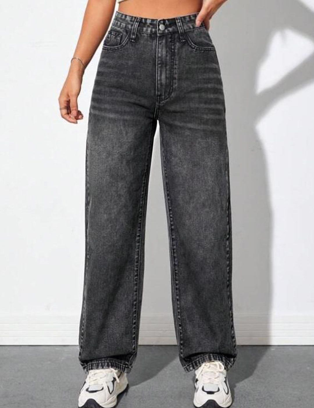 Kotty Women Jean Straight Fit High-Rise Stretchable Jeans