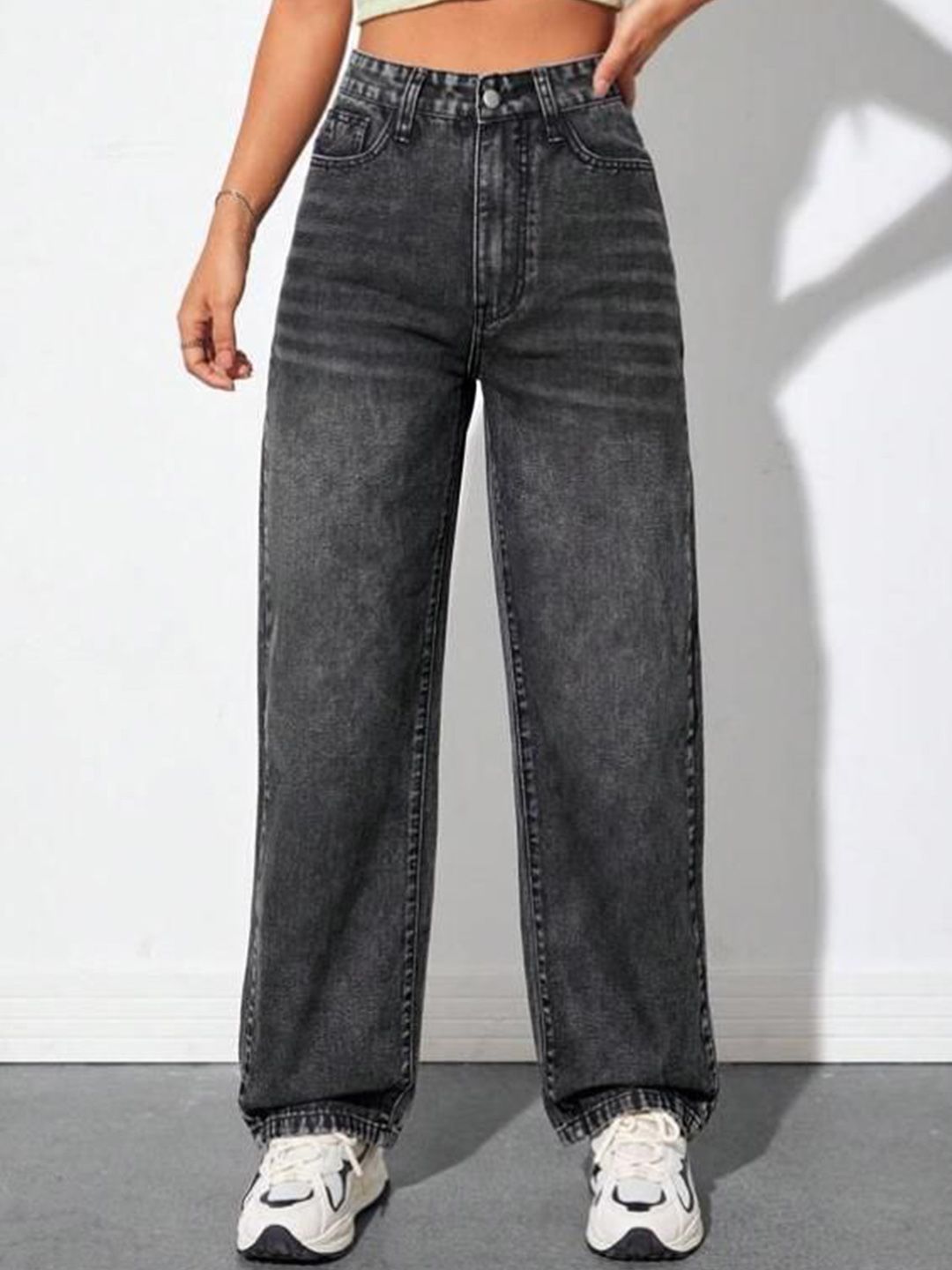 Kotty Women Jean Straight Fit High-Rise Stretchable Jeans