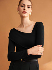 Kotty Women Cotton Long Sleeve Ribbed Top