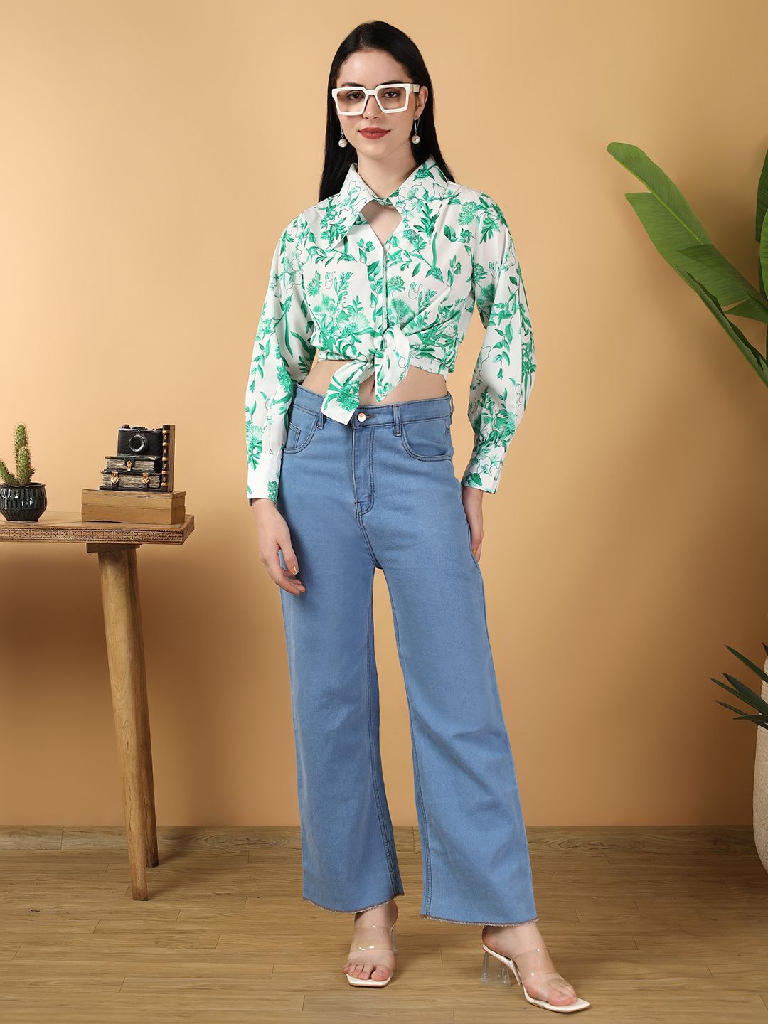 Kotty Floral Print Cotton Top