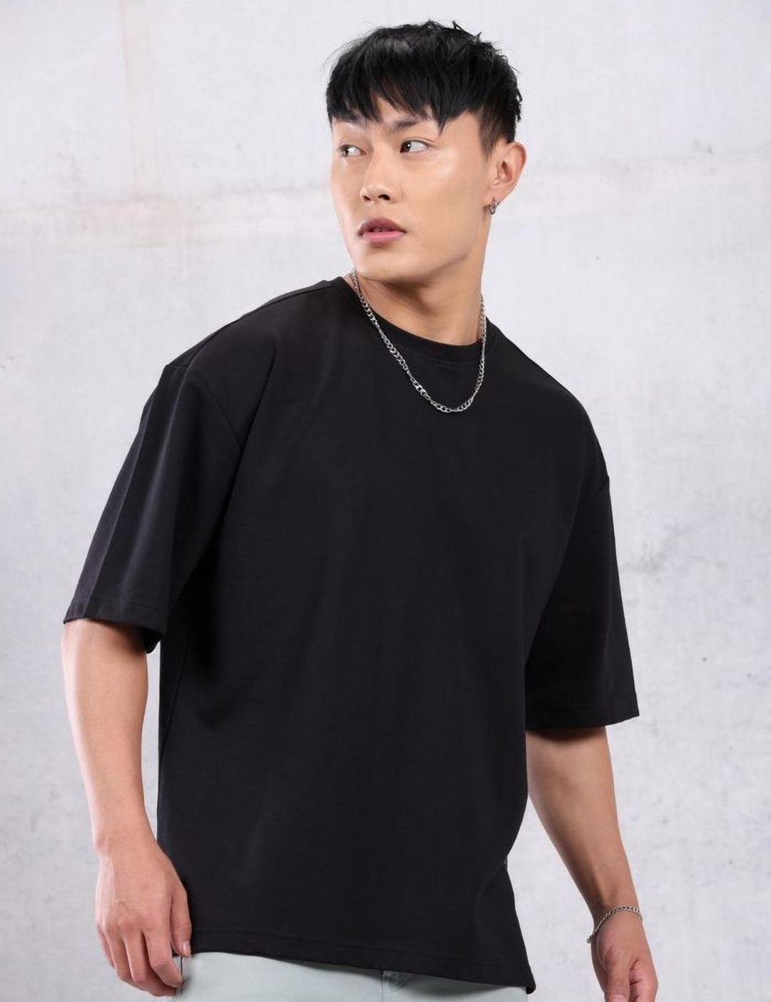 Kotty Men Graphic Printed Round Neck Cotton Oversized T-shirt