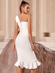 Kotty One Shoulder Bodycon Midi Dress