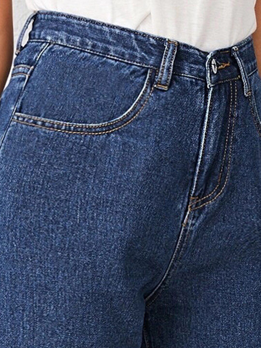 Kotty Women Navy Blue Jean Straight Fit High-Rise Stretchable Jeans