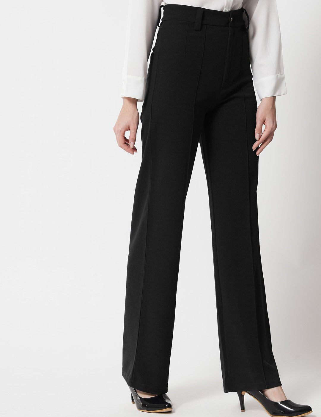 KOTTY BIZwear Women Pack Of 2 Straight Fit High-Rise Easy Wash Parallel Trousers